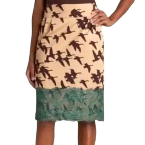 Anthropologie Dresses & Skirts - Anthropologie Leifsdottir  Bird Print Pencil Skirt
